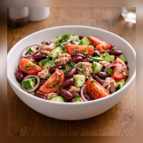 Салат с тунцом и фасолью