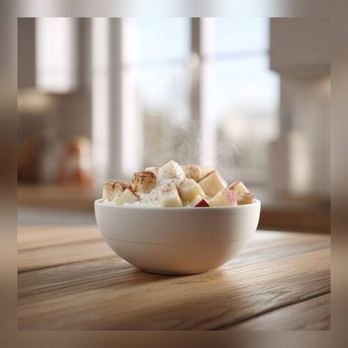 Яблочно-творожный десерт в микроволновке (5 минут)