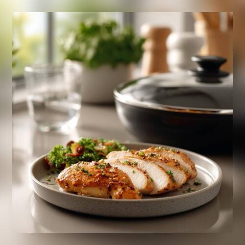 Куриная грудка на сковороде