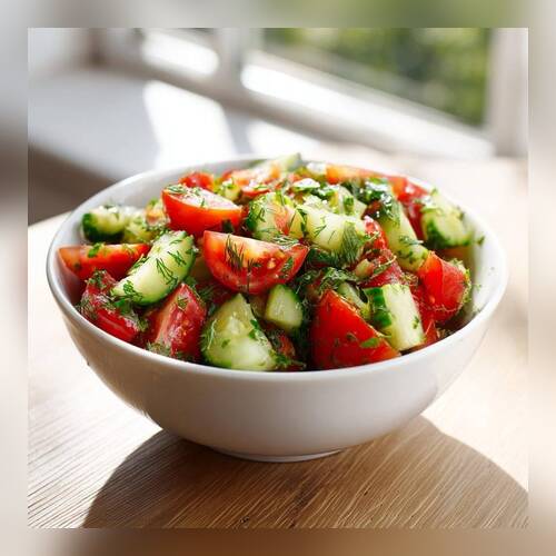 Салат из овощей с маслом