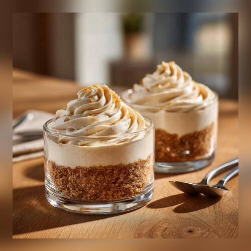 Чизкейк в стакане с овсяной крошкой (без выпечки)